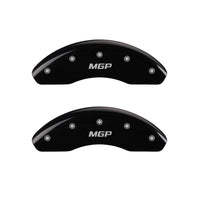 MGP 2 Caliper Covers Engraved Front MGP Black Finish Silver Characters 2018 Kia Rio - 21190FMGPBK