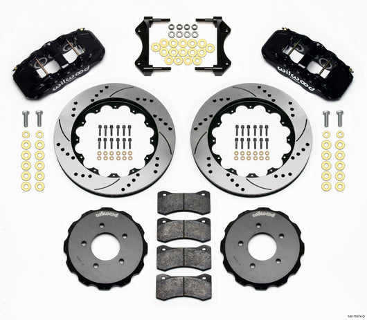 Wilwood AERO6 Front Hat Kit 14.00 Drilled 99-06 BMW E46 - 140-11974-D