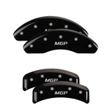 MGP 4 Caliper Covers Engraved Front & Rear MGP Black finish silver ch - 28163SMGPBK