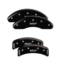 MGP 4 Caliper Covers Engraved Front & Rear MGP Black finish silver ch - 37029SMGPBK