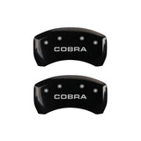 MGP Rear set 2 Caliper Covers Engraved Rear Cobra Black finish silver ch - 10010RCOBBK