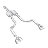 Stainless Works 15-19 Dodge Challenger 6.2L/6.4L Hemi 3in Legend Catback X-Pipe w/4in Quad Tips - CHAL16CBL4