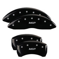 MGP 4 Caliper Covers Engraved Front & Rear MGP Black finish silver ch - 22150SMGPBK
