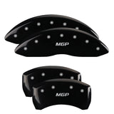 MGP 4 Caliper Covers Engraved Front & Rear MGP Black finish silver ch - 37010SMGPBK
