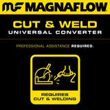 MagnaFlow Conv Univ 2.5inch Inlet/Outlet Center/Center Oval (California OBDII) - 447106
