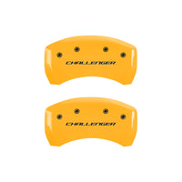 MGP 4 Caliper Covers Engraved F & R Block/Challenger Yellow Finish Black Char 2006 Dodge Charger - 12001SCLBYL