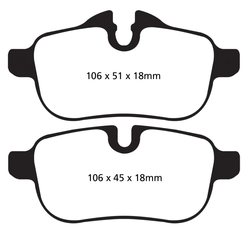 EBC 09+ BMW Z4 3.0 (E89) Yellowstuff Rear Brake Pads - DP42046R