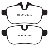 EBC 09+ BMW Z4 3.0 (E89) Greenstuff Rear Brake Pads - DP22046