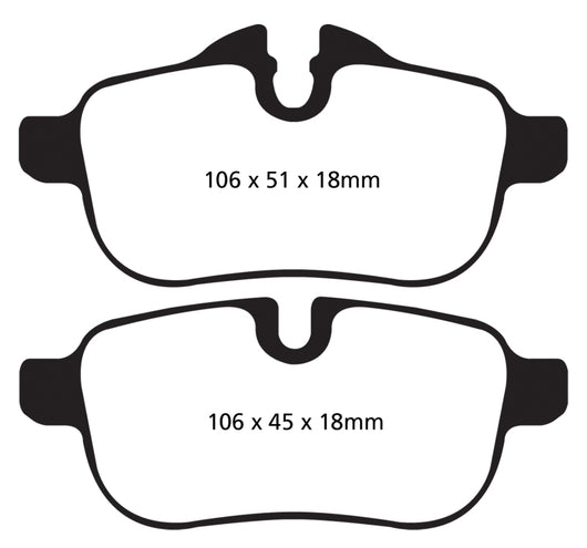 EBC 09+ BMW Z4 3.0 (E89) Greenstuff Rear Brake Pads - DP22046