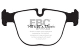 EBC 10+ BMW X5M 4.4 Twin Turbo Yellowstuff Rear Brake Pads - DP42008R