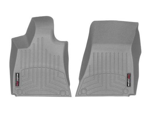 WeatherTech 2016 + Maserati Ghibli Rear Wheel Drive Style 1 Grommet Front FloorLiner - Grey - 468831