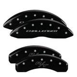 MGP 4 Caliper Covers Engraved Front Block/Challenger Engraved Rear Vintage Style/RT Blk fnsh slvr ch - 12088SCBRBK