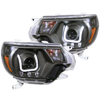 ANZO 2012-2015 Toyota Tacoma Projector Headlights w/ U-Bar Black - 111290