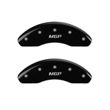 MGP 4 Caliper Covers Engraved Front & Rear MGP Black finish silver ch - 49007SMGPBK