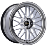 BBS LM 20x9.5 5x114.3 ET40 CB66 Diamond Silver Center Diamond Cut Lip Wheel - LM238DSPK