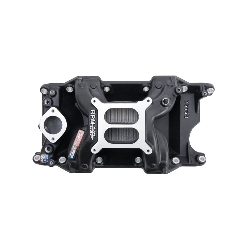 Edelbrock Intake Manifold RPM Air-Gap Small-Block Chrysler 340-360 Black - 75763