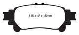 EBC 13+ Lexus GS350 3.5 RWD Yellowstuff Rear Brake Pads - DP41850R