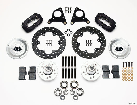 Wilwood Forged Dynalite Front Drag Kit Drilled Rotor CPD 73-80 A E B All F w/Disc - 140-2719-BD
