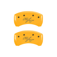 MGP 4 Caliper Covers Engraved Front & Rear With stripes/Charger Black finish silver ch - 12181SCH1BK