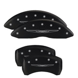 MGP 4 Caliper Covers Engraved Front & Rear MGP Black finish silver ch - 32005SMGPBK