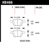 Hawk LTS Street Brake Pads - HB477Y.610