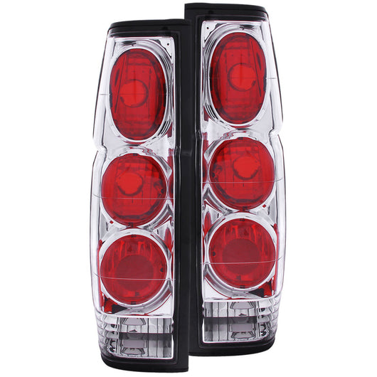 ANZO 1986-1997 Nissan Hardbody Taillights Chrome - 211116