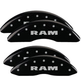MGP 4 Caliper Covers Engraved Front & Rear RAM Black finish silver ch - 12124SRAMBK