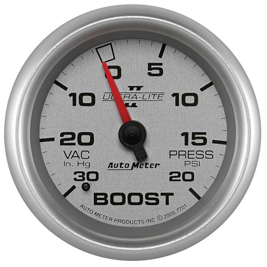 Autometer UL II 2-5/8in 30in HG/20 PSI Mechanical Boost/Vacuum Gauge - 7701