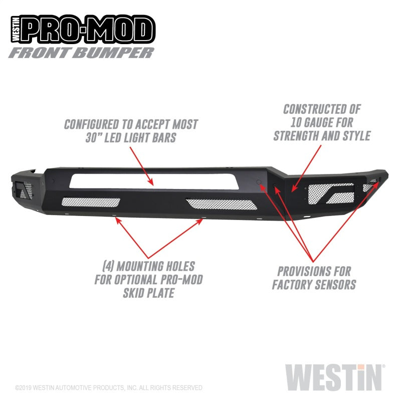 Westin  2019 Dodge Ram 1500 ( Excludes 1500 Classic & Rebel Models )  Pro-Mod Front Bumper - 58-41075