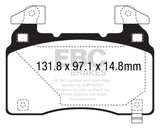 EBC 14+ Chevrolet Corvette Stingray (C7) 6.2 (Z51 Performance Package) Bluestuff Front Brake Pads - DP53028NDX