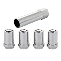 McGard Wheel Lock Nut Set - 4pk. (Tuner / Cone Seat) M12X1.25 / 13/16 Hex / 1.24in. Length - Chrome - 25254