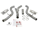 aFe LARGE Bore HD 4in Dual DPF-Back SS Exhaust w/Polished Tip 16-17 GM Diesel Truck V8-6.6L (td) LML - 49-44080-P