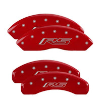 MGP 4 Caliper Covers Engraved Front & Rear MGP Red finish silver ch - 15209SMGPRD
