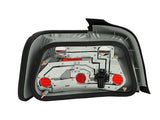 ANZO 1992-1998 BMW 3 Series E36 Taillights Red/Clear - 221216
