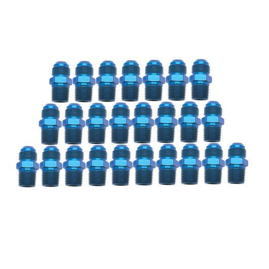 Russell Performance -8 AN to 3/8in NPT Straight Flare to Pipe (Blue) (25 pcs.) - 660488