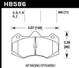 Hawk AP Racing CP7040 DTC-70 Race Brake Pads - HB586U.660