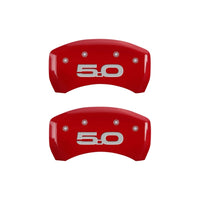 MGP Rear set 2 Caliper Covers Engraved Rear 2015/50 Red finish silver ch - 10203RM52RD