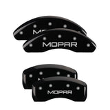 MGP 4 Caliper Covers Engraved Front & Rear MOPAR Black finish silver ch - 32018SMOPBK