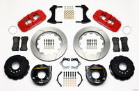 Wilwood AERO4 Rear P-Brake Kit 14.00in Red Mopar/Dana 2.36in Off w/Snap Ring Brng - 140-10951-R