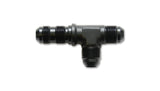 Vibrant -6AN Bulkhead Adapter Tee on Run Fittings - Anodized Black Only - 10626