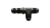 Vibrant -4AN Bulkhead Adapter Tee on Run Fittings - Anodized Black Only - 10625