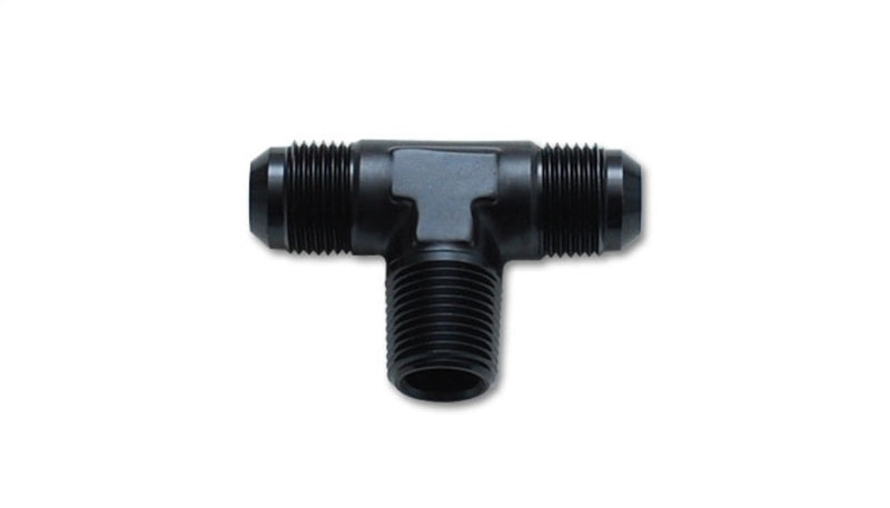 Vibrant -3AN x 1/8in NPT Flare to Pipe Tee Adapter Fitting - Aluminum - 10460