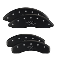 MGP 4 Caliper Covers Engraved Front & Rear Block/Challenger Red finish silver ch - 12088SCLBRD