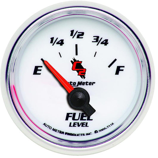 Autometer C2 52mm 240-33 Ohm Short Sweep Electronic Fuel Level Gauge - 7116