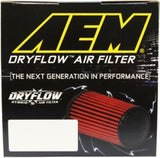 AEM 5.5in Base OD x 4.75in Top OD x 5in Height Conical DryFlow Air Filter - 21-202DOSK
