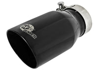 aFe MACH Force-Xp Universal 409 SS Single-Wall Clamp-On Exhaust Tip - Black - 49T25354-B07