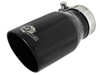 aFe MACH Force-Xp Universal 409 SS Single-Wall Clamp-On Exhaust Tip - Black - 49T25354-B07