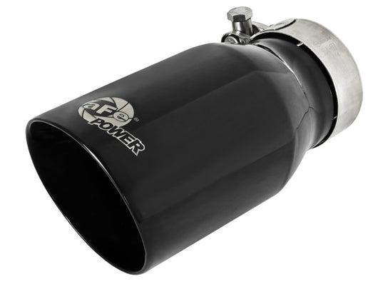 aFe MACH Force-Xp Universal 409 SS Single-Wall Clamp-On Exhaust Tip - Black - 49T25354-B07