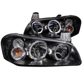 ANZO 2002-2003 Nissan Maxima Crystal Headlights w/ Halo Black - 121113