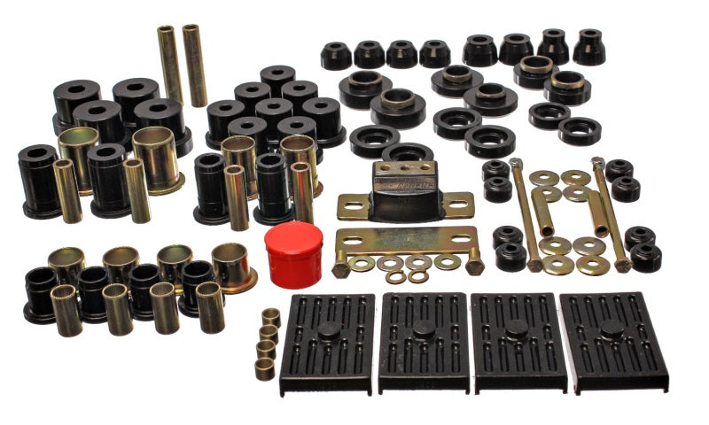 Energy Suspension 67-79 GM Camaro/Firebird w/ Multi Leaf Springs Black Hyper-Flex Master Bushing Set - 3.18118G